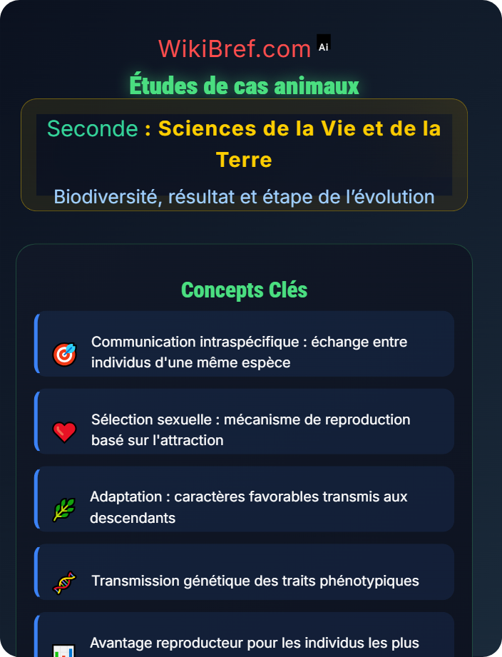 Études de cas animaux Communication intraspécifique et sélection sexuelle