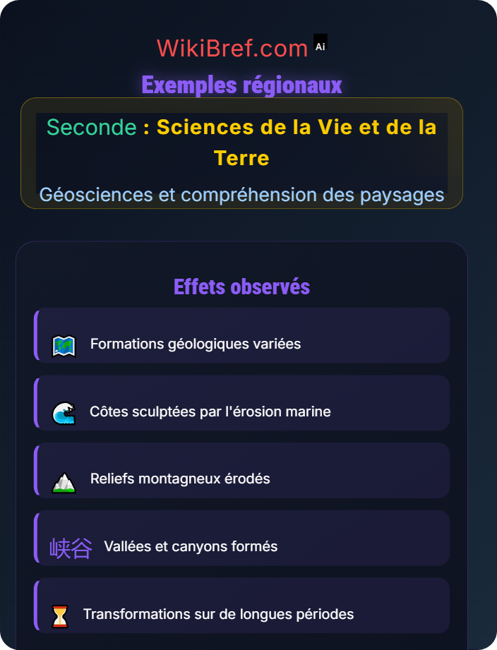 Exemples régionaux Érosion : processus et conséquences