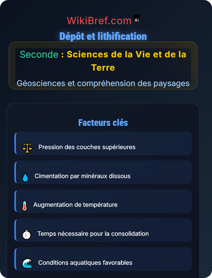 Dépôt et lithification Sédimentation et roches sédimentaires