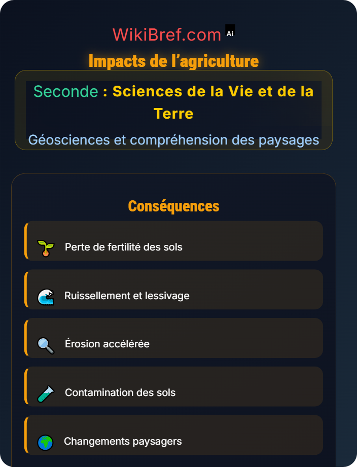 Impacts de l’agriculture Érosion et activité humaine