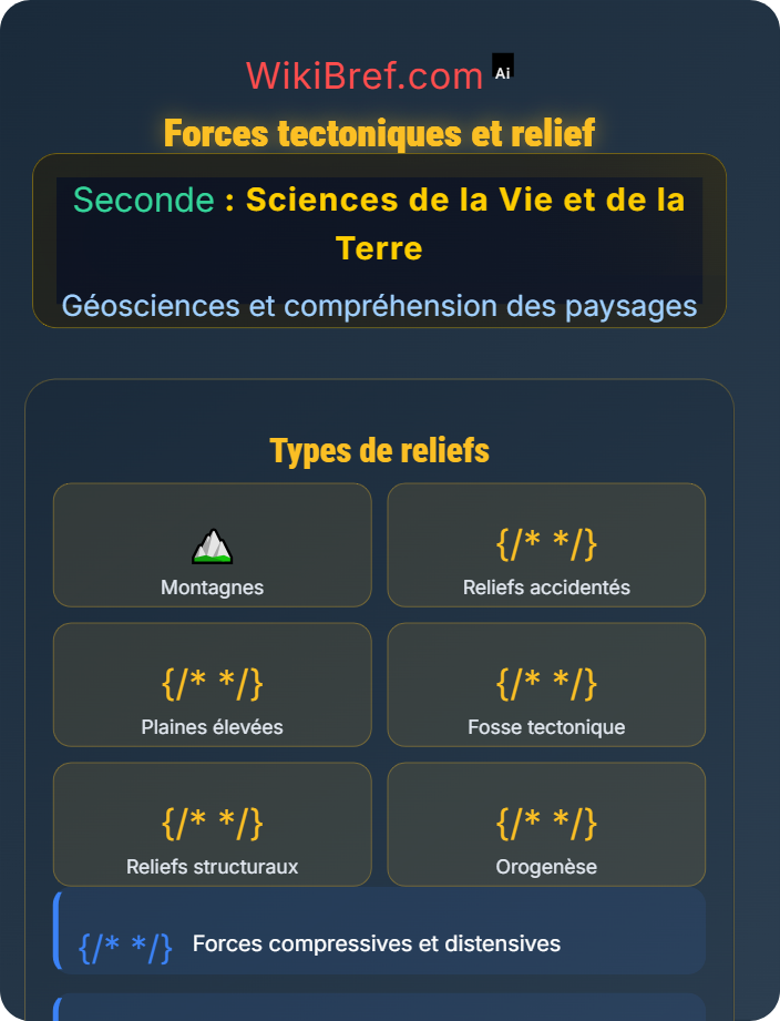 Forces tectoniques et relief Formation et évolution des paysages