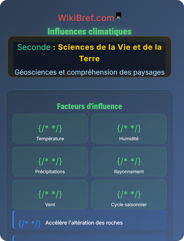Influences climatiques Formation et évolution des paysages