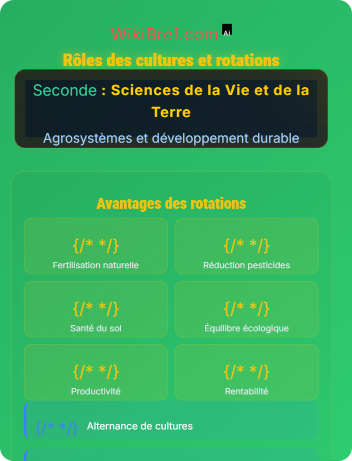Rôles des cultures et rotations Structure et fonctionnement des agrosystèmes