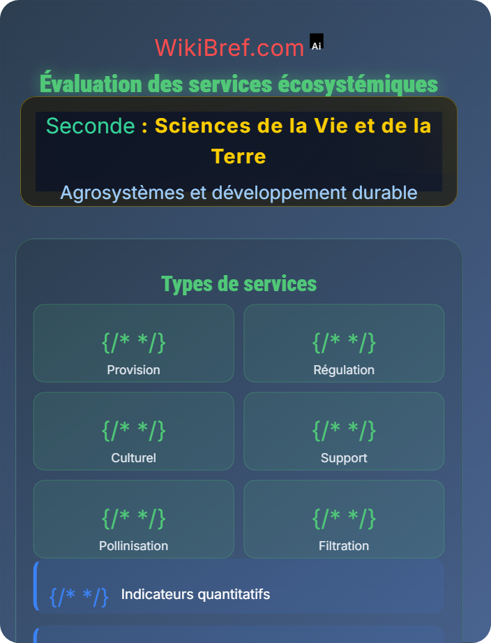 Évaluation des services écosystémiques Structure et fonctionnement des agrosystèmes