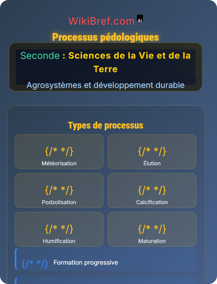 Processus pédologiques Sol et production de biomasse