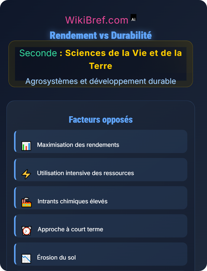 Rendement vs durabilité Vers une gestion durable des agrosystèmes