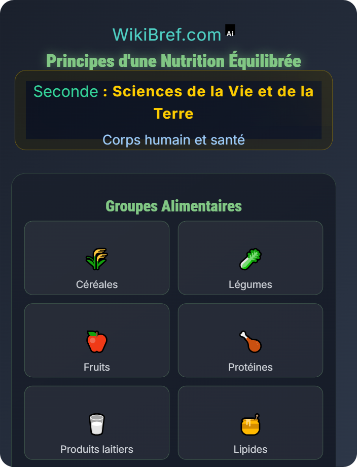 Principes d’une nutrition équilibrée Nutrition et bien‑être