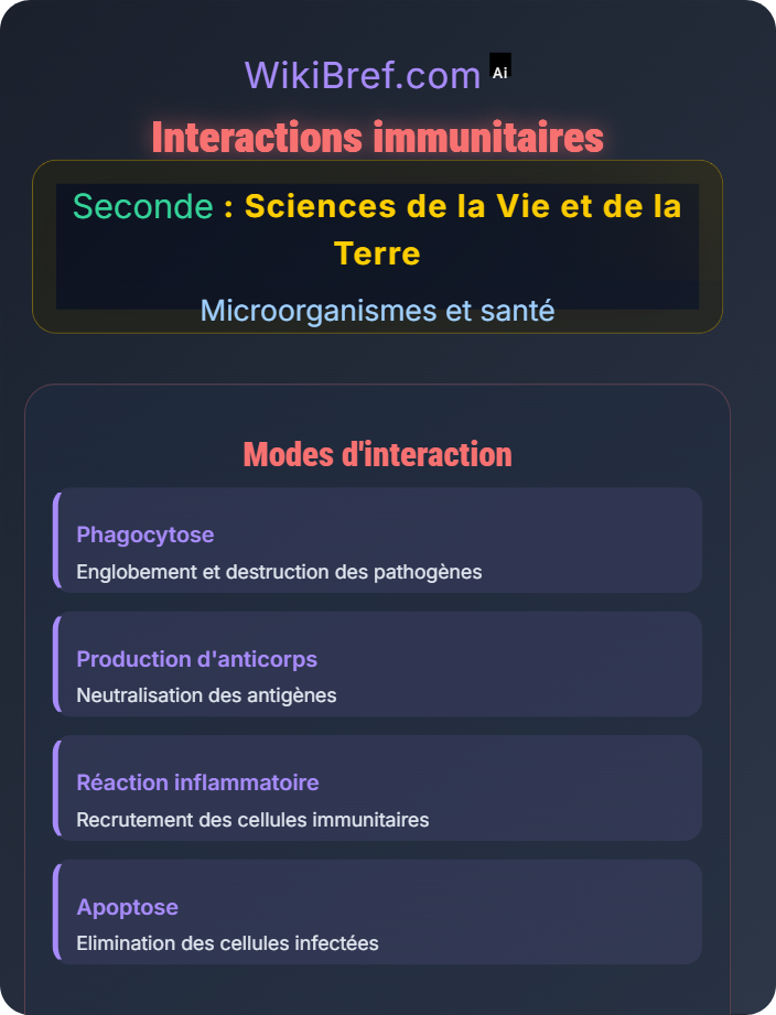 Interactions immunitaires Symbiose et microbiote humain