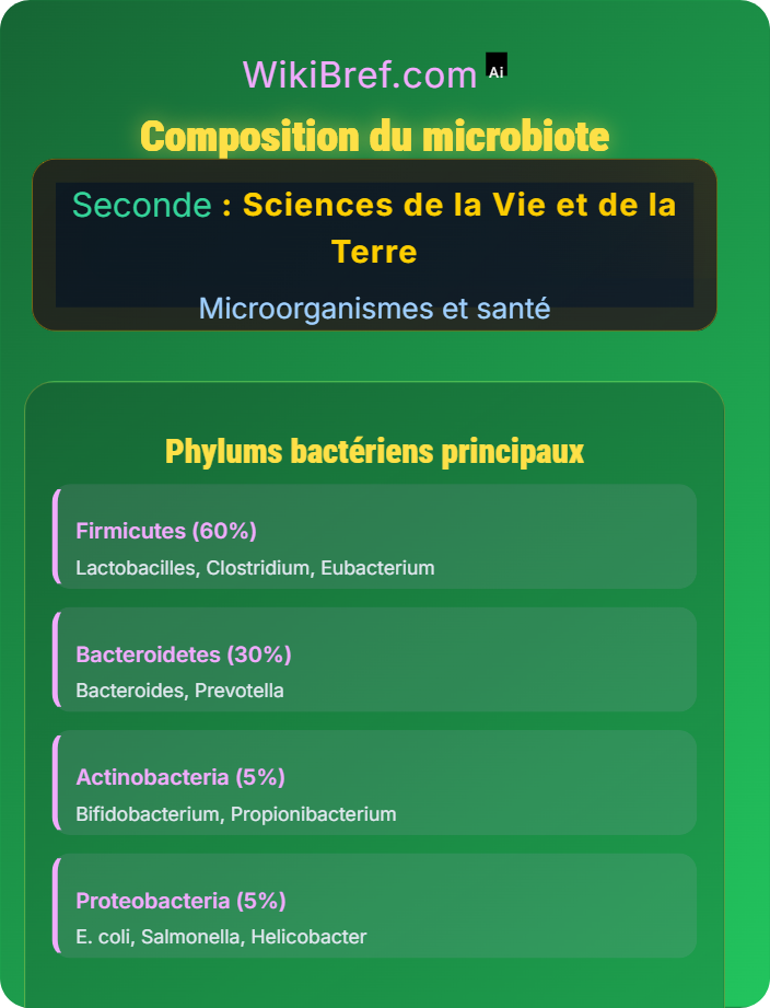 Composition du microbiote Microbiote intestinal et santé