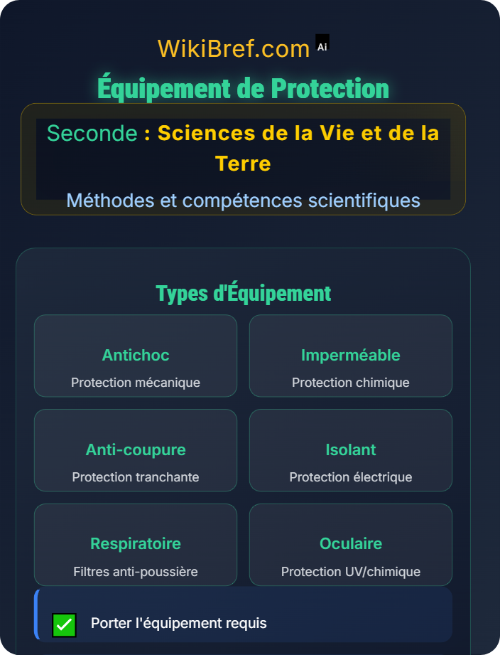 Équipement de protection Sécurité en laboratoire et terrain