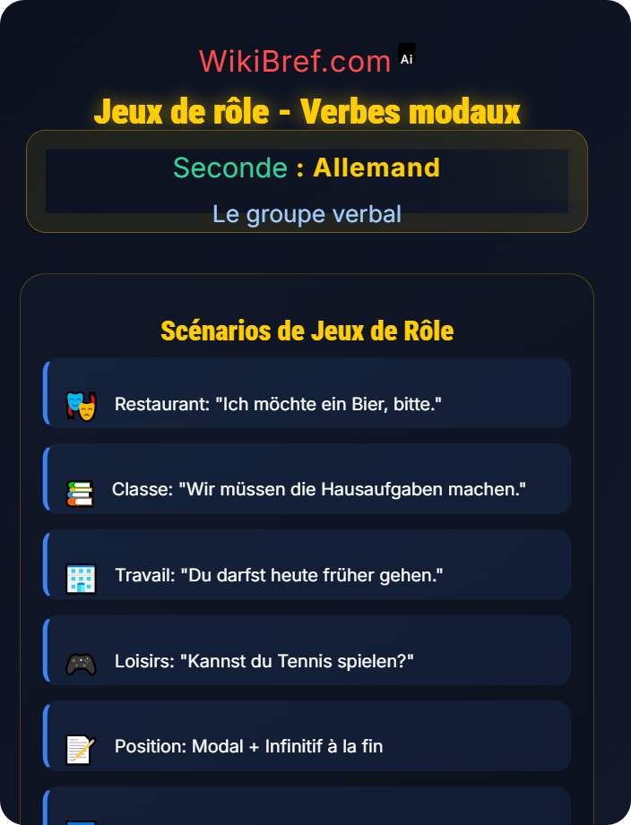 Jeux de rôle Verbes modaux