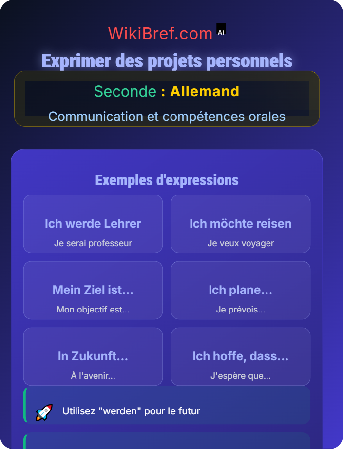 Exprimer des projets personnels Parler de soi et de ses projets
