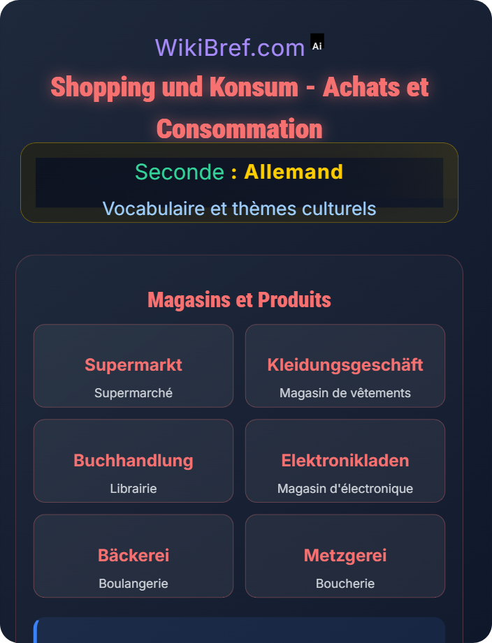 Shopping und Konsum Thèmes de la vie quotidienne