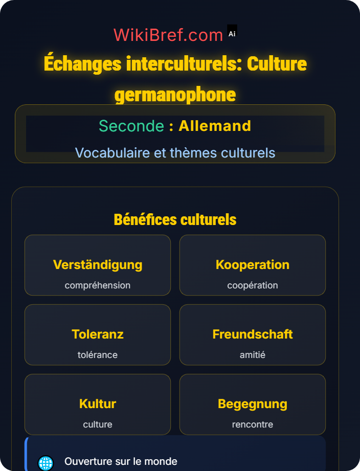 Échanges interculturels Culture germanophone : traditions et fêtes