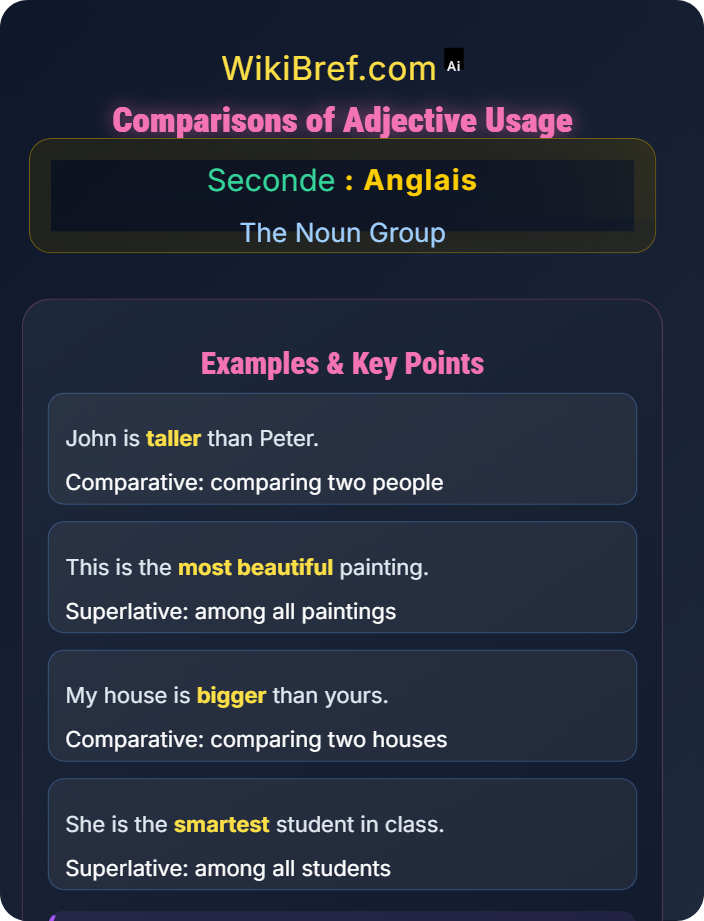 Comparisons of adjective usage Adjectives and Their Order