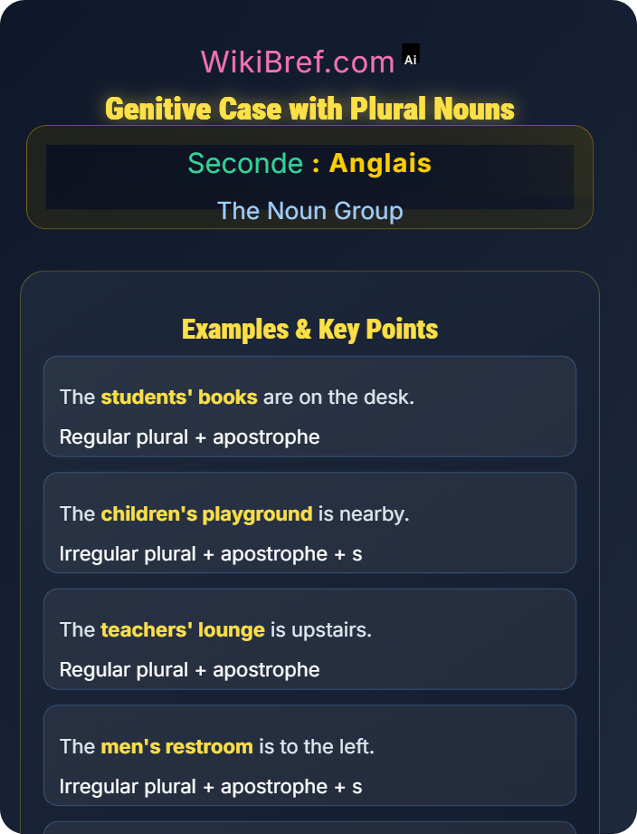 Genitive case with plural nouns Possessives